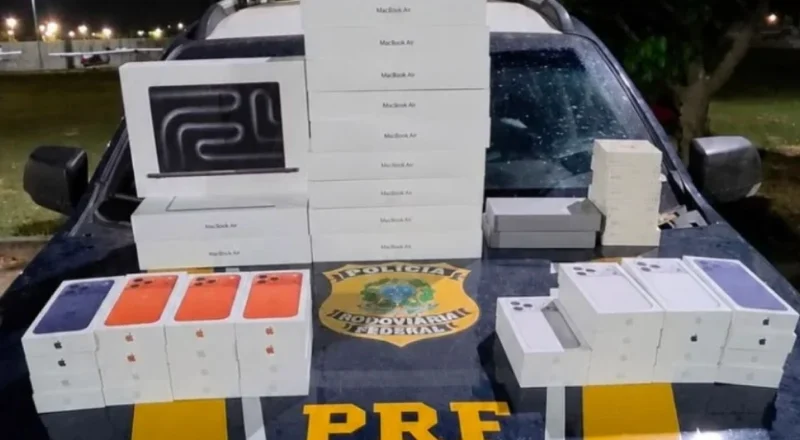 PRF apreende 50 eletrônicos