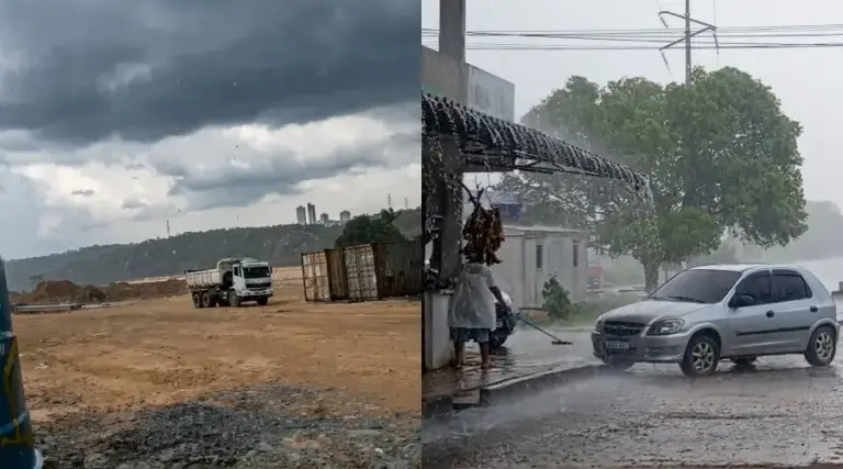 Chuva chega de surpresa em Manaus
